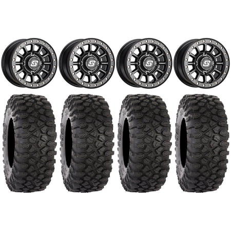 Sedona Sano Bdlk 15x7 Wheels Bk 35" XC450 Tires Sportsman RZR Ranger