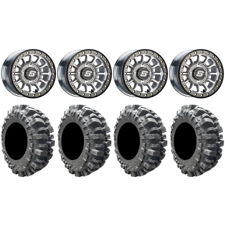 Sedona Sano Bdlk 15x7 Wheels Ct 31" Bogger Tires Sportsman RZR Ranger
