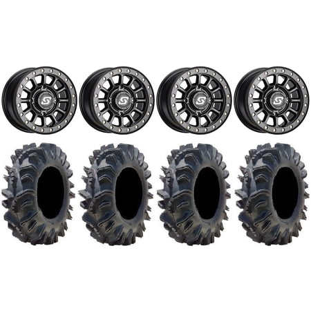 Sedona Sano Beadlock 14" Wheels Bk 29.5" Terminator Tires Sportsman RZR Ranger