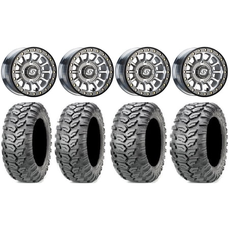 Sedona Sano Beadlock 14" Wheels Cast 26" Ceros Tires Can-Am Commander Maverick Renegade Outlander Defender