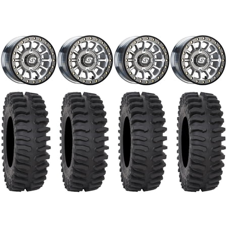 Sedona Sano Beadlock 14" Wheels Cast 27" XT400 Tires Can-Am Commander Maverick Renegade Outlander Defender