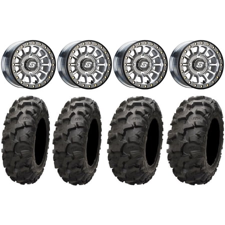 Sedona Sano Beadlock 14" Wheels Cast 28" Blackwater Tires Can-Am Maverick X3 / Honda Pioneer 1000 / Talon