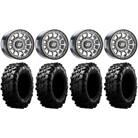 Sedona Sano Beadlock 14" Wheels Cast 28" Carnivore Tires Sportsman RZR Ranger