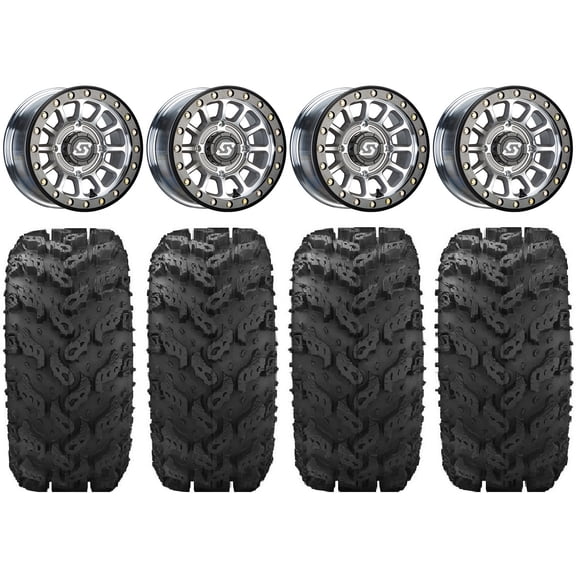 Sedona Sano Beadlock 14" Wheels Cast 28" Reptile Tires Sportsman RZR Ranger