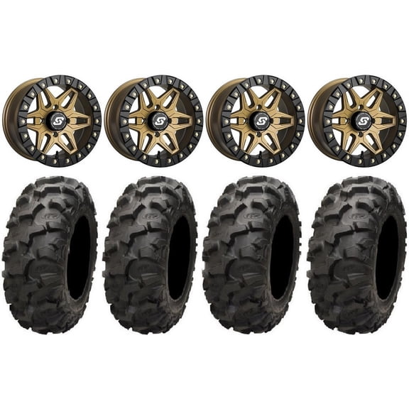 Sedona Split 6 14" Wheels Br +30mm 30" Blackwater Tires Sportsman RZR Ranger