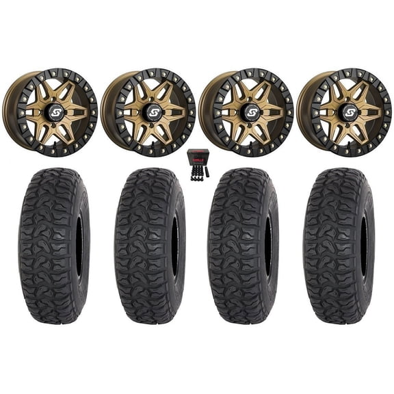 Sedona Split 6 14" Wheels Br +30mm 30" Chicane LT Tires Sportsman RZR Ranger