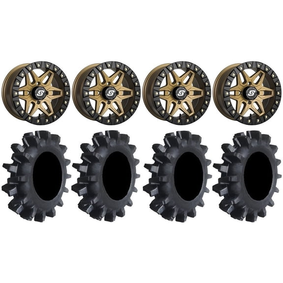 Sedona Split 6 14" Wheels Br +30mm 30" Interforce II Tires Sportsman RZR Ranger