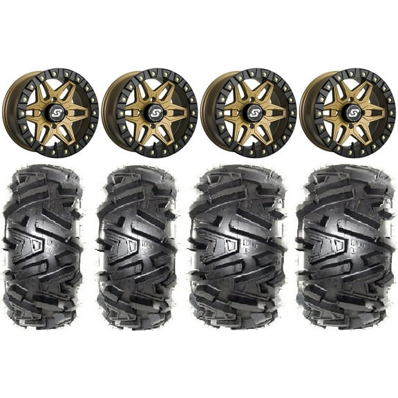 Sedona Split 6 Bdlk 14" Br Wheels 26" Moto MTC Tires Kawasaki Mule Pro FXT