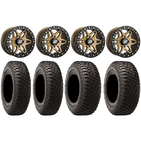 Sedona Split 6 Bdlk 14" Br Wheels 27" BFG KM3 Tires Sportsman RZR Ranger