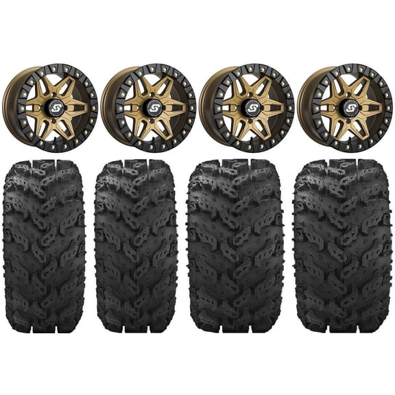 Sedona Split 6 Bdlk 14" Br Wheels 27" Reptile Tires Can-Am Maverick X3 / Honda Pioneer 1000 / Talon