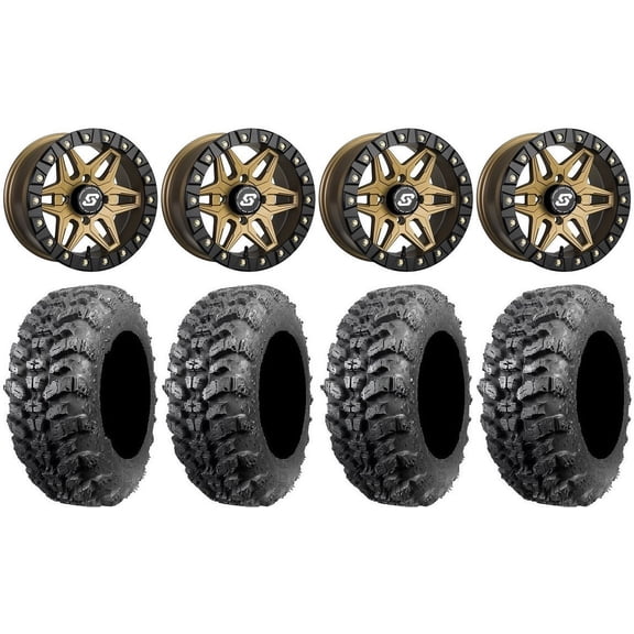 Sedona Split 6 Bdlk 14" Br Wheels 28" Sniper 920 Tires Sportsman 550 850 1000