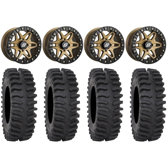 Sedona Split 6 Bdlk 14" Br Wheels 28" XT400 Tires Can-Am Maverick X3 / Honda Pioneer 1000 / Talon