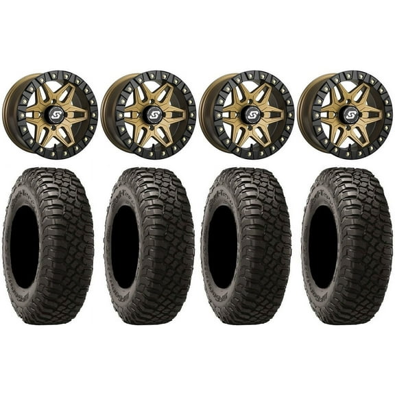 Sedona Split 6 Bdlk 14" Br Wheels 32" BFG KM3 Tires Sportsman RZR Ranger