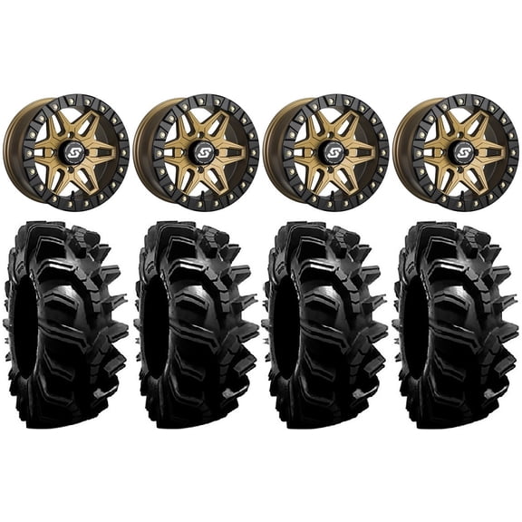 Sedona Split 6 Bdlk 14" Br Wheels 32" BogMax Tires Sportsman RZR Ranger