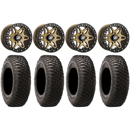 Sedona Split 6 Bdlk 14" Wheels Br +30mm 28" BFG KM3 Tires Polaris RZR XP 1000 / PRO XP / Ranger XP 900/1000