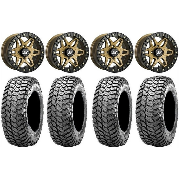 Sedona Split 6 Bdlk 15" Br Wheels 32" Liberty Tires Kawasaki Mule Pro FXT