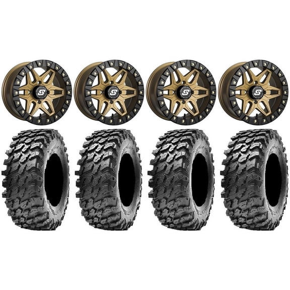Sedona Split 6 Bdlk 15" Br Wheels 32" Rampage Tires Sportsman RZR Ranger