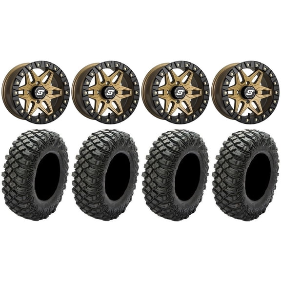 Sedona Split 6 Bdlk 15" Br Wheels 33" Crawler XR Tires Polaris RZR XP 1000 / PRO XP / Ranger XP 900/1000