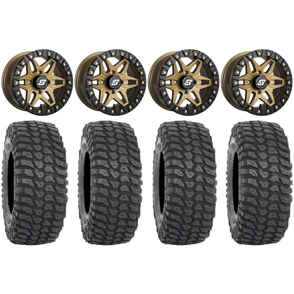 Sedona Split 6 Bdlk 15" Br Wheels 33" XCR350 Tires Sportsman RZR Ranger