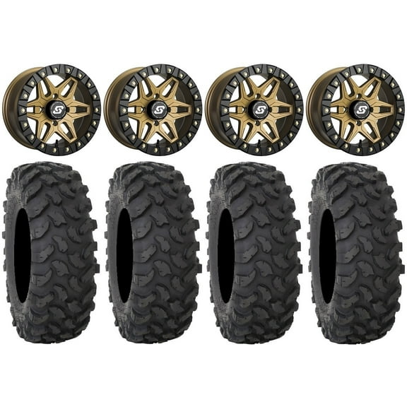 Sedona Split 6 Bdlk 15" Br Wheels 33" XTR370 Tires Polaris RZR XP 1000 / PRO XP / Ranger XP 900/1000
