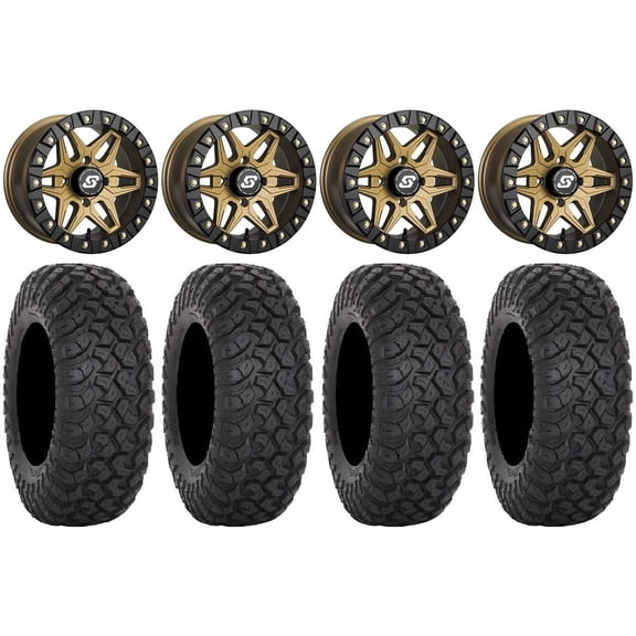 Sedona Split 6 Bdlk 15" Br Wheels 35" RT320 Tires Sportsman RZR Ranger