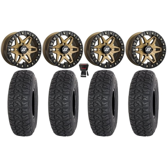 Sedona Split 6 Bdlk 15" Wheels Br 32" Chicane LT Tires Polaris RZR XP 1000 / PRO XP / Ranger XP 900/1000