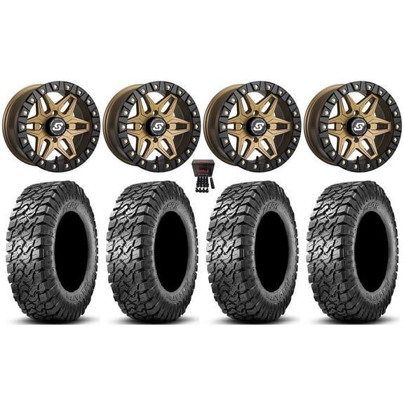 Sedona Split 6 Bdlk 15" Wheels Br 34" Predator Tires Sportsman RZR Ranger