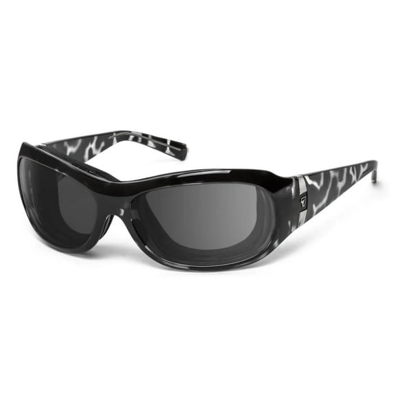 Sedona Wind Blocking Padded Foam Polarized Sunglasses for Outdoors, 100% UVA + UVB Protection, Black Pearl Frame/Polarized Gray Lens