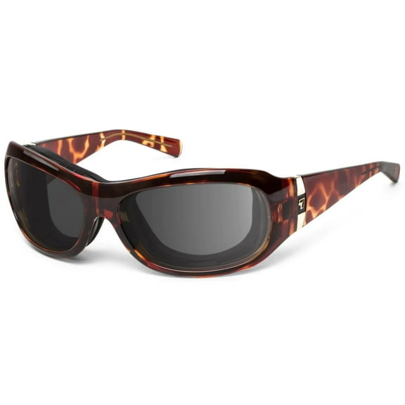Sedona Wind Blocking Padded Foam Polarized Sunglasses for Outdoors, 100% UVA + UVB Protection, Light Tortoise Frame/Polarized Gray Lens