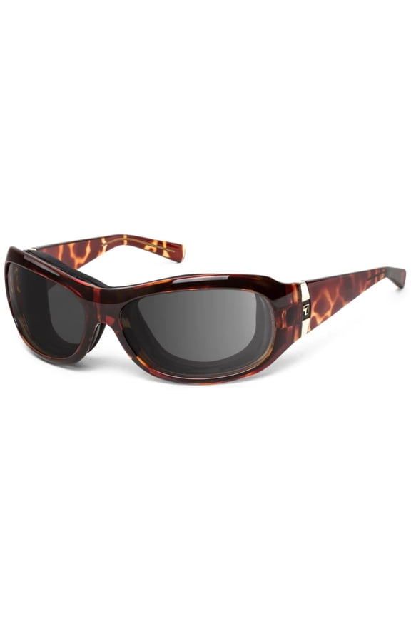 Sedona Wind Blocking Padded Foam Sunglasses for Outdoors, 100% UVA + UVB Protection, Light Tortoise Frame/Gray Lens