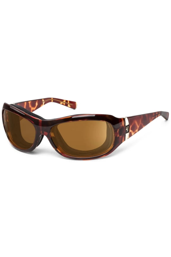 Sedona Wind Blocking Padded Foam Sunglasses for Outdoors, 100% UVA + UVB Protection, Light Tortoise Frame/Sharpview Copper Lens