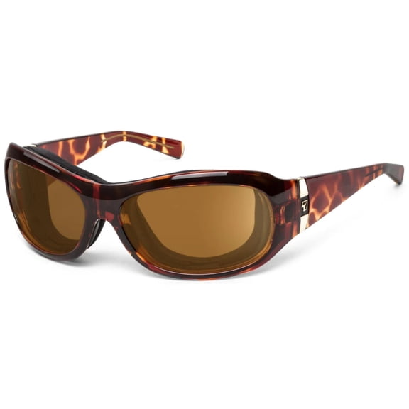 Sedona Wind Blocking Padded Foam Sunglasses for Outdoors, 100% UVA + UVB Protection, Light Tortoise Frame/Sharpview Copper Lens