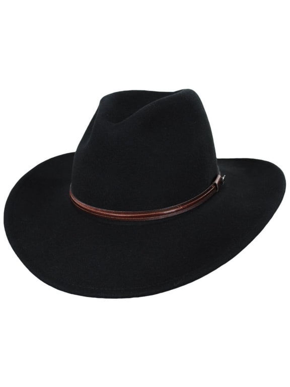 Sedona Wool Felt Cowboy Hat - L - Black
