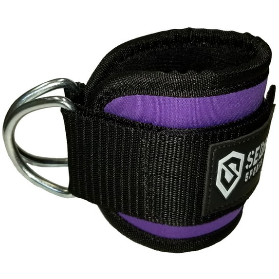 Sedroc Padded Ankle Strap for Cable Machine Workout D-Ring Attachment Fits Men and Women