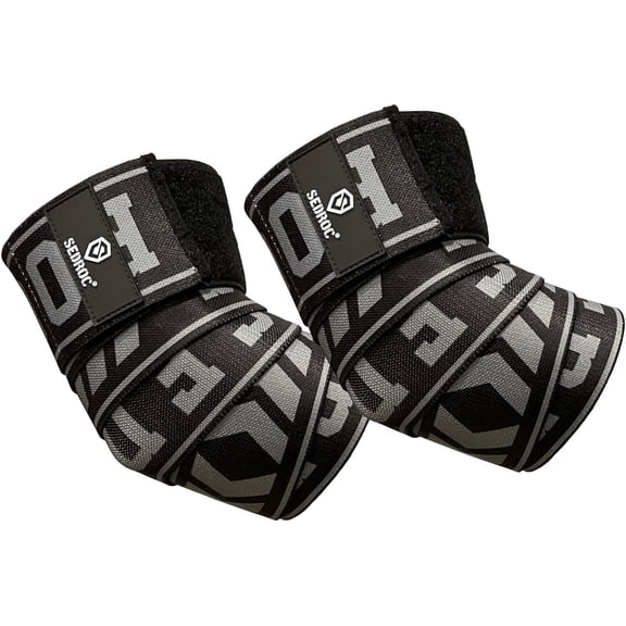 Sedroc Pro Elbow Wraps for Weightlifting Powerlifting Bench Press Gym Straps