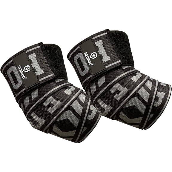 Sedroc Pro Elbow Wraps for Weightlifting Powerlifting Bench Press Gym Straps