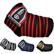 Sedroc Sports Professional Weight Lifting Elbow Wraps Powerlifting Support Sleeves - Pair