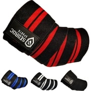 Sedroc Sports Weight Lifting Elbow Wraps Powerlifting Support Sleeves Straps - Pair