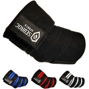 Sedroc Sports Weight Lifting Elbow Wraps Powerlifting Support Sleeves Straps - Pair