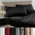 thumbnail image 1 of Martex Elegance 3-Piece Twin Satin Sheet Set | Silky Smooth | Great for Hair & Skin | Black, 1 of 8