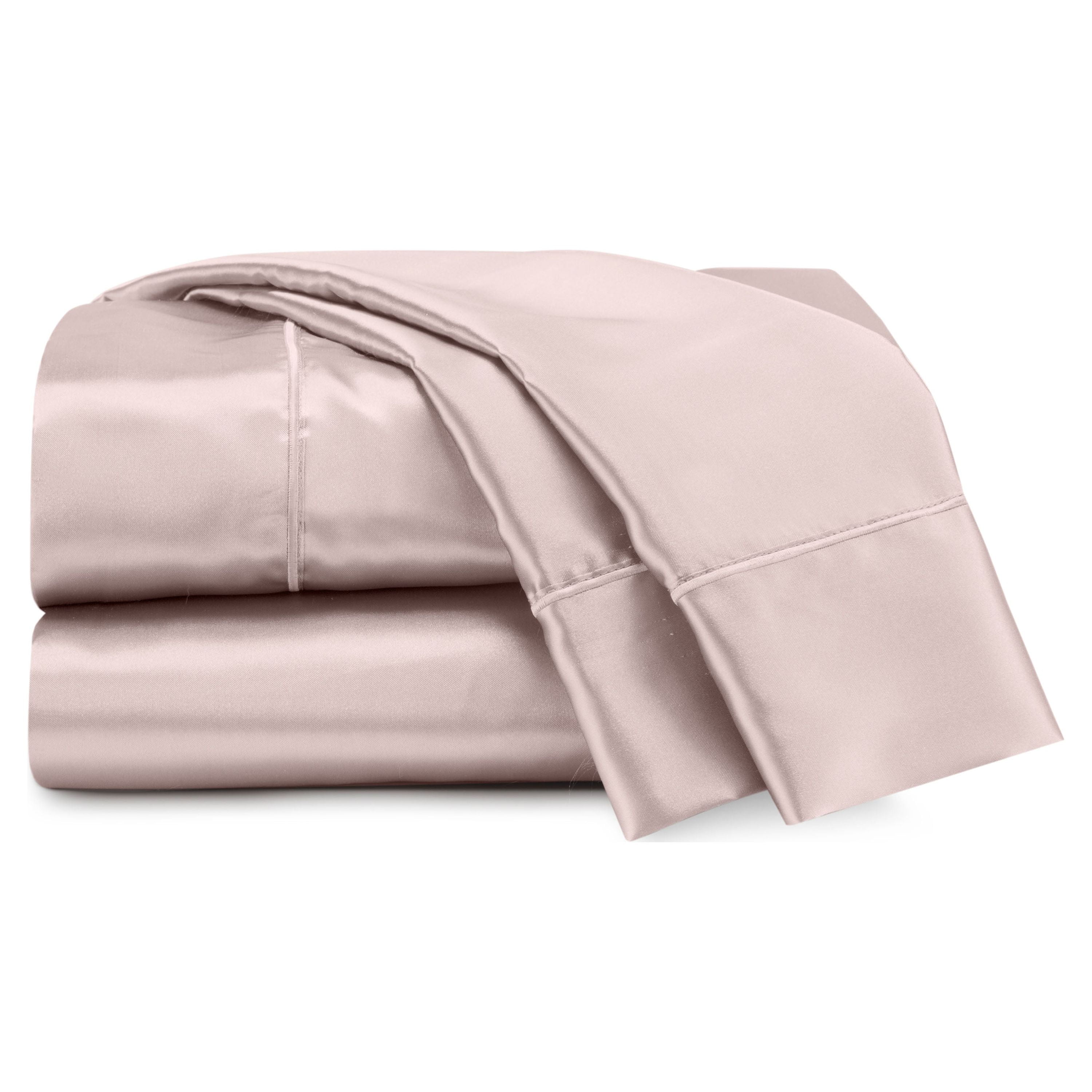 Martex Elegance 4-Piece Queen Satin Sheet Set | Silky Smooth | Great for Hair & Skin | Rose Gold