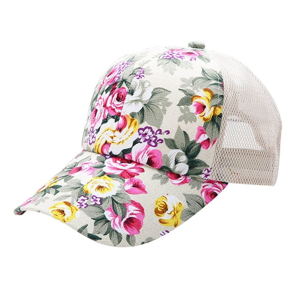 Seductiva Baseball Caps Women's New Flower Printing Sun Protection All-Match Baseball Cap