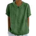 thumbnail image 1 of Seductiva Basic T Shirts Women's Summer Solid Round Neck Breathable Comfortable Loose Casual Short Sleeve Top Comfy Casual Vacation Workout Clothes Cute Trendy Blouses, 1 of 5