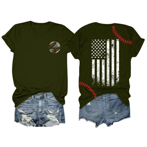 Seductiva Basic T Shirts for Women Daily Casual Printed Short Sleeve O Neck T Shirt Tops Comfy Casual Vacation Workout Clothes Casual Business Blouses