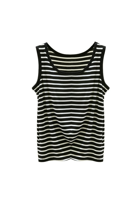 Camisole Tank Tops for Women Y2K Sleeveless Striped Spaghetti Strap Crop Tank Backless Slim Fit Aesthetic Going Out Tops Women with Chest Cushion Sleeveless Basic Cami Top Shirt Basic Tees