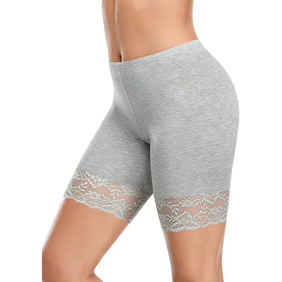 Seductiva Capri Leggings for Women Women's Lace Patchwork Base Layer Breathable and Pants with Anti Exposure Three Point Pants High Waisted Yoga Running Gym 1PC