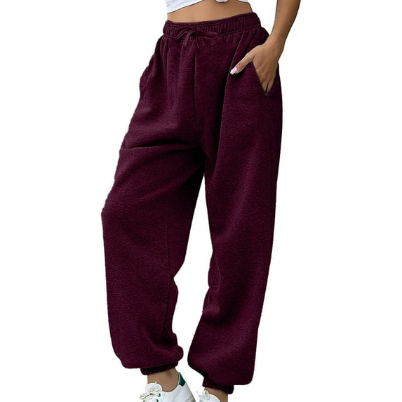 Seductiva Casual Pants for Women Women's Sweatpants Petite Length Pockets Pants Casual Workout Joggers Drawstring Waist Sweat Beach Pants Loose Fit