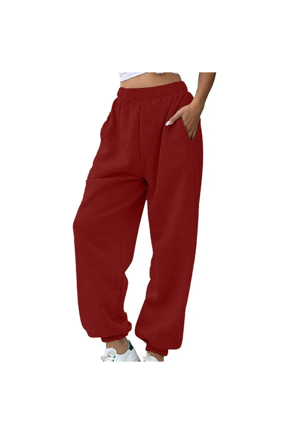 Seductiva Casual Pants for Women Women's Sweatpants Petite Length Pockets Pants Casual Workout Joggers Drawstring Waist Sweat Beach Pants Loose Fit