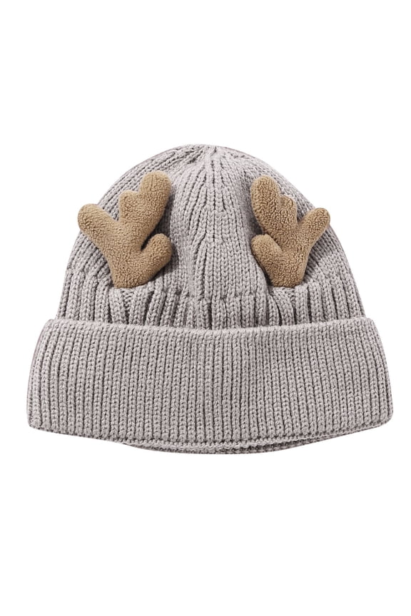 Seductiva Christmas Hat Adult Christmas Bomber Hats Christmas Hat Autumn And Winter Knitted Hat Antlers Plus Velvet Warm Knitted Woolen Hat One Size