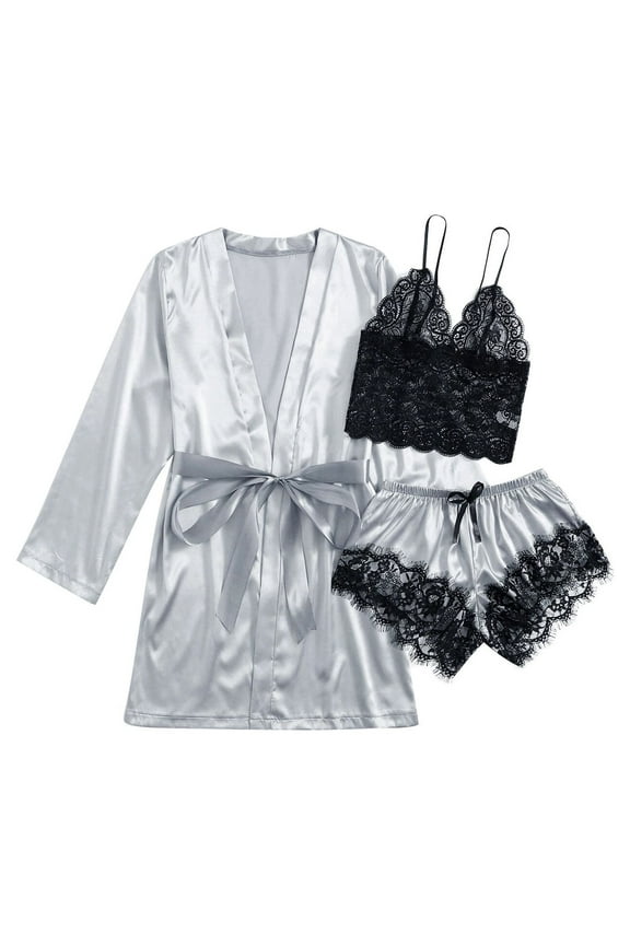 Seductiva Clothing Cotton Pajamas for Women Satin Silk Pajamas Women Nightdress Robes Underwear Sleepwear Two Piece Soft Sleepwear